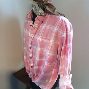 Pink Festival Boho Hipster Boyfriend Flannel!